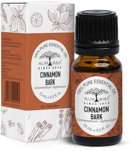 All Naturals - Cinnamon Bark Essential Oil (15ML) | Immune Support With Dalchini Oil | Therapeutic Grade Cinnamon Oil | 100% Pure & Natural For Hair Growth | Aromatherapy | Strengthening of Hair