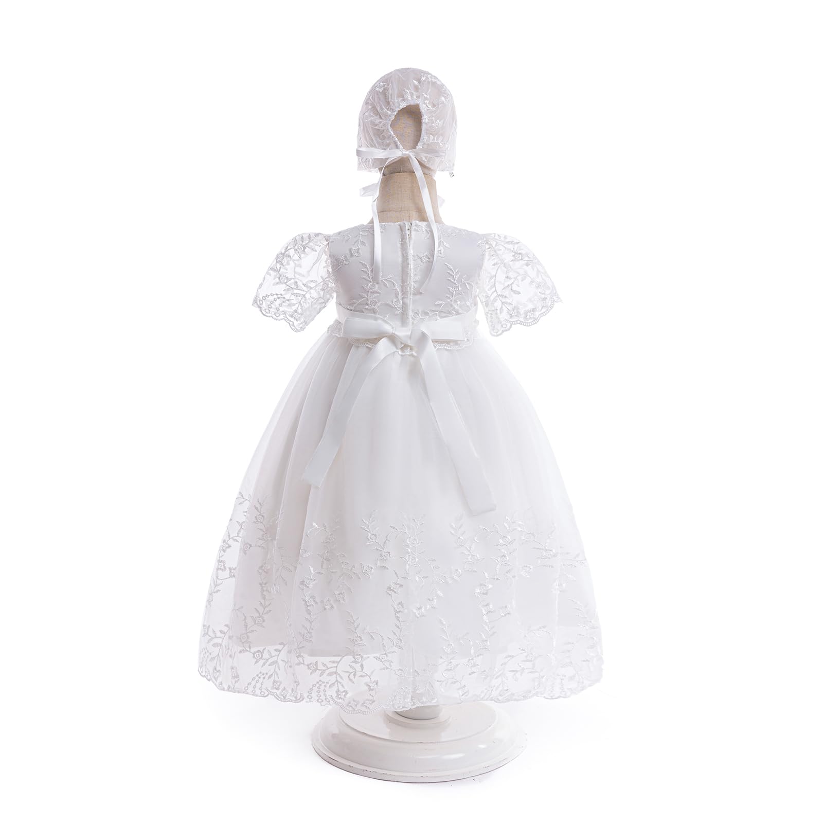 Vestido de bautizo blanco para niñas pequeñas, vestido de bautizo para fiesta formal, vestidos de boda para bebés