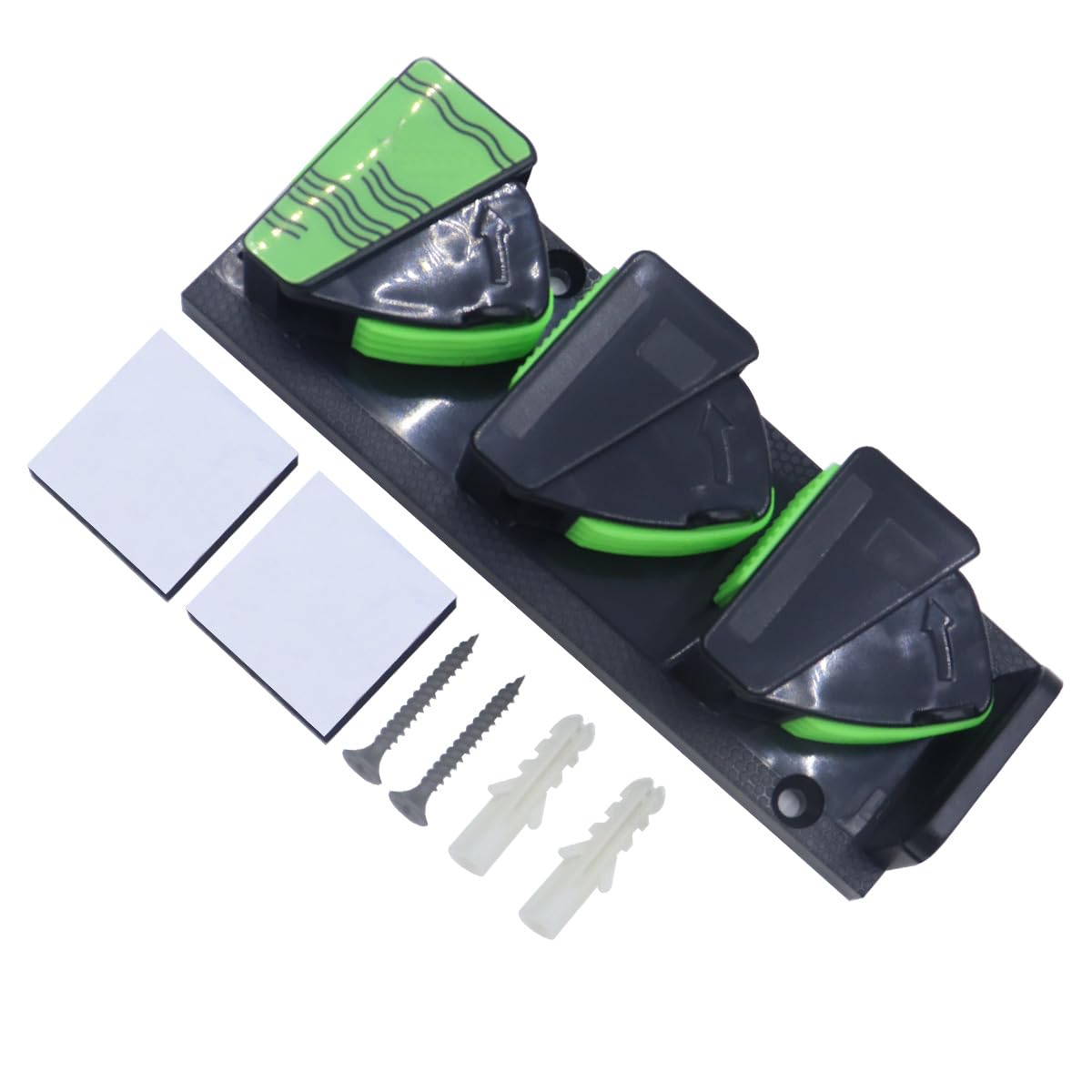Riven Fishing Rod Wall Mount Holder Rack No Drill Installation Expandable Rod Storage Display Bracket with UV Soft Gel Pad