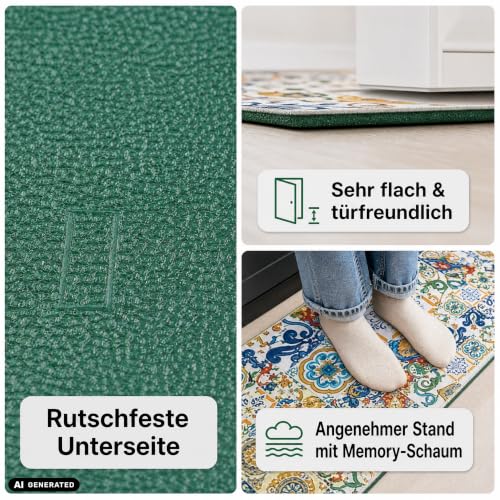 WohnDirect Küchenläufer 50 x 100 cm – rutschfest, waschbar & zuschneidbar – Ansicht 3