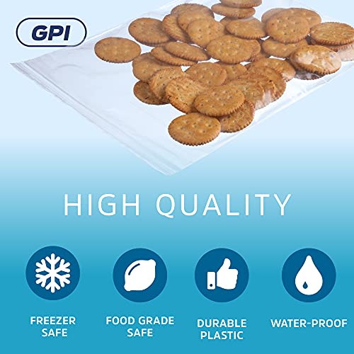 Clear Plastic Reclosable Zip Bags - Bulk Gpi Case Of 1000 8" X 10" 2 Mil Thick Strong & Durable Poly Baggies With Resealable Zip Top Lock For Travel, Storage, Packaging & Shipping. #TOP2