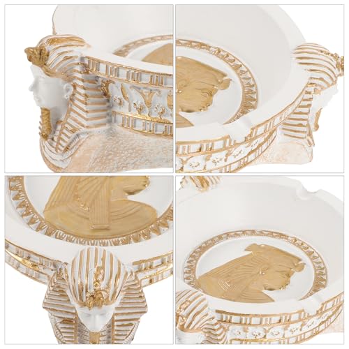 Cendrier créatif style pharaon blanc pour la décoration du salon