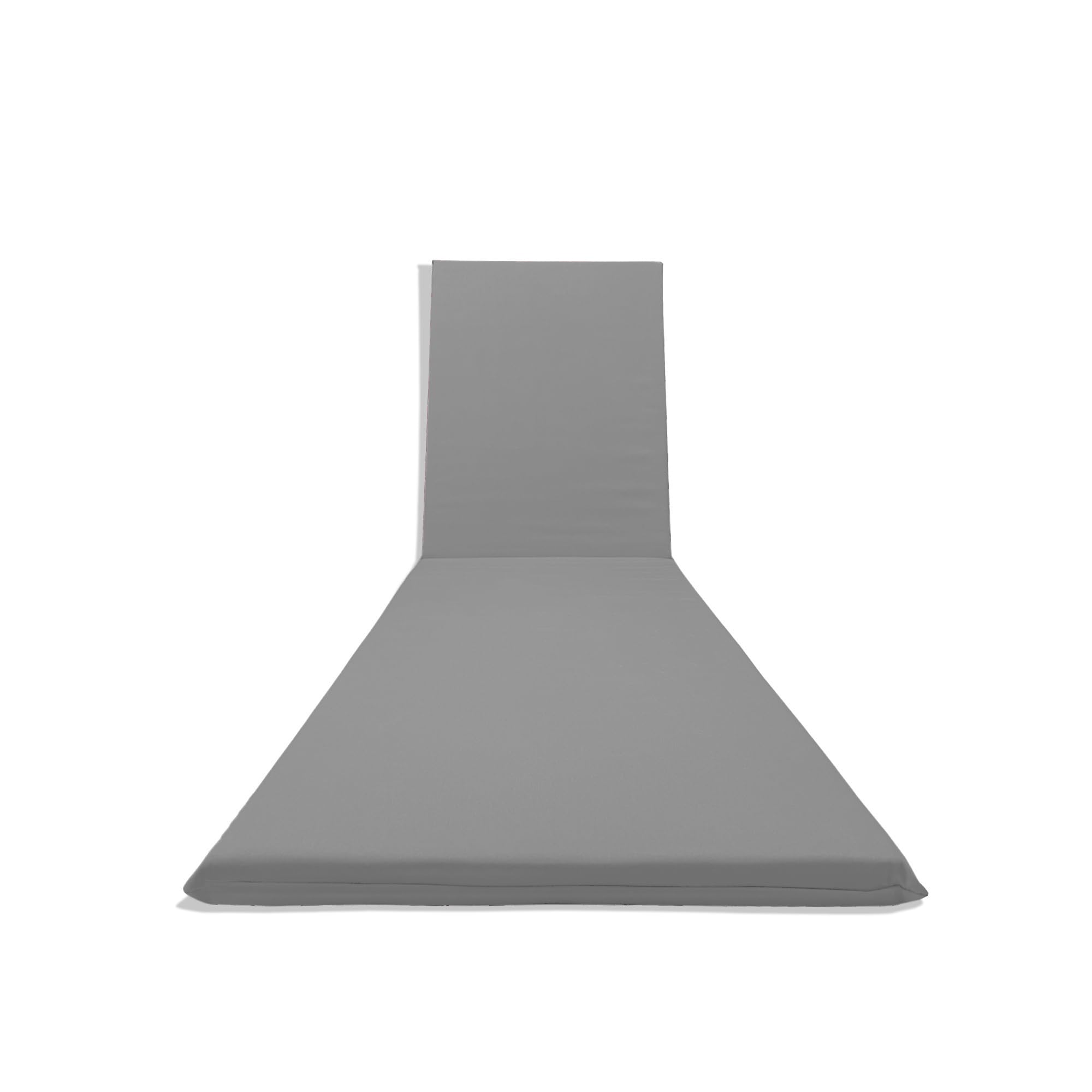 Il Tuo Artigiano Design Coj’n para Tumbona Impermeable y desenfundable Ð Colch—n para Tumbona, 190 x 60 cm, Grosor 6 cm (Gris)