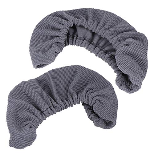 2 Stück Bürostuhl-Armlehnen-Schonbezüge und Ellbogen-Kissen (grau)