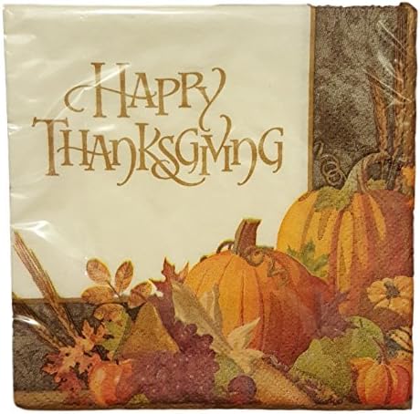 November Harvest Happy Thanksgiving Beverage Napkins 16ct.