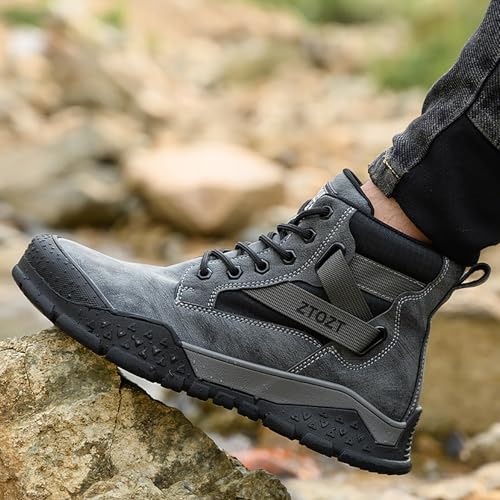 Image of WOWSTICK Lightweight Work Safety Shoes Steel Toe Industry Construction Slip Resistant Sneakers