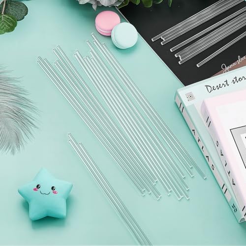 Image of Zopeal 30 Pcs 12 inch Clear Acrylic Dowel Rod for Craft,0.2'' /5mm Diameter