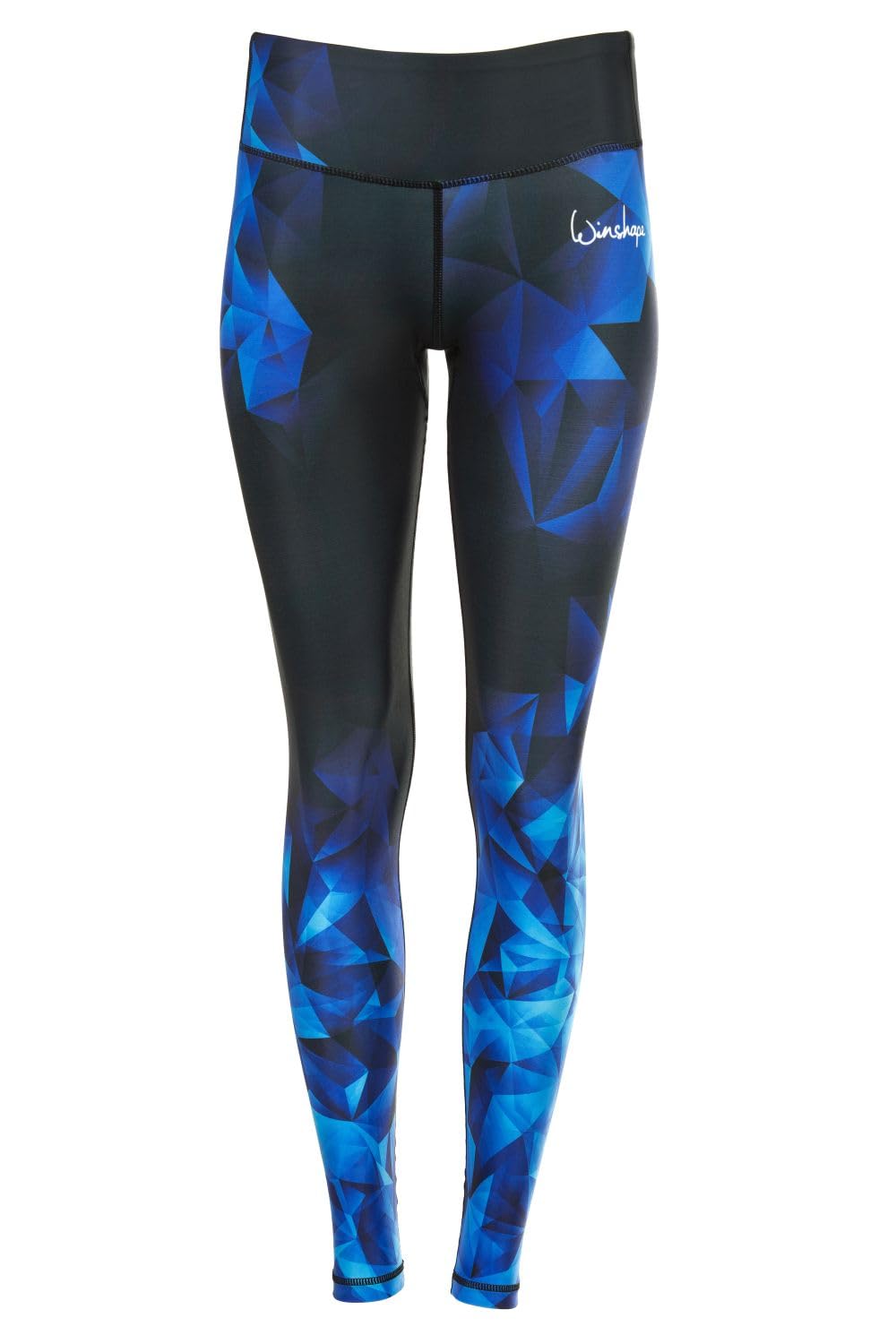 WINSHAPE AEL102 Women's Functional Power Shape Tights with Non-Slip Effect, Sapphire, Slim Style, Fitness, Leisure, Sports, Yoga, Workout