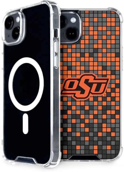 Skinit Phone Case Compatible with MagSafe iPhone 15 - Officially Licensed Oklahoma State University Black Jersey Design