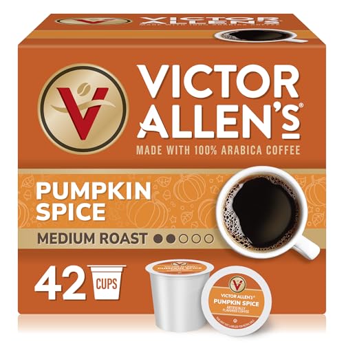Victor Allen's Coffee Pumpkin Spice Flavored, Medium Roast, 42 Count,