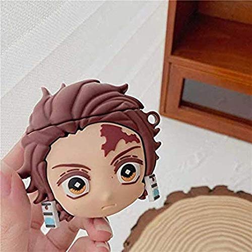 Pnakqil Japan Anime 3D Demon Slayer Hashibira Inosuke Kamado Tanjirou Bluetooth Wireless Earphone Case For Apple Airpods Pro Airpods Accessories (For Airpods Pro,Kamado) #TOP4