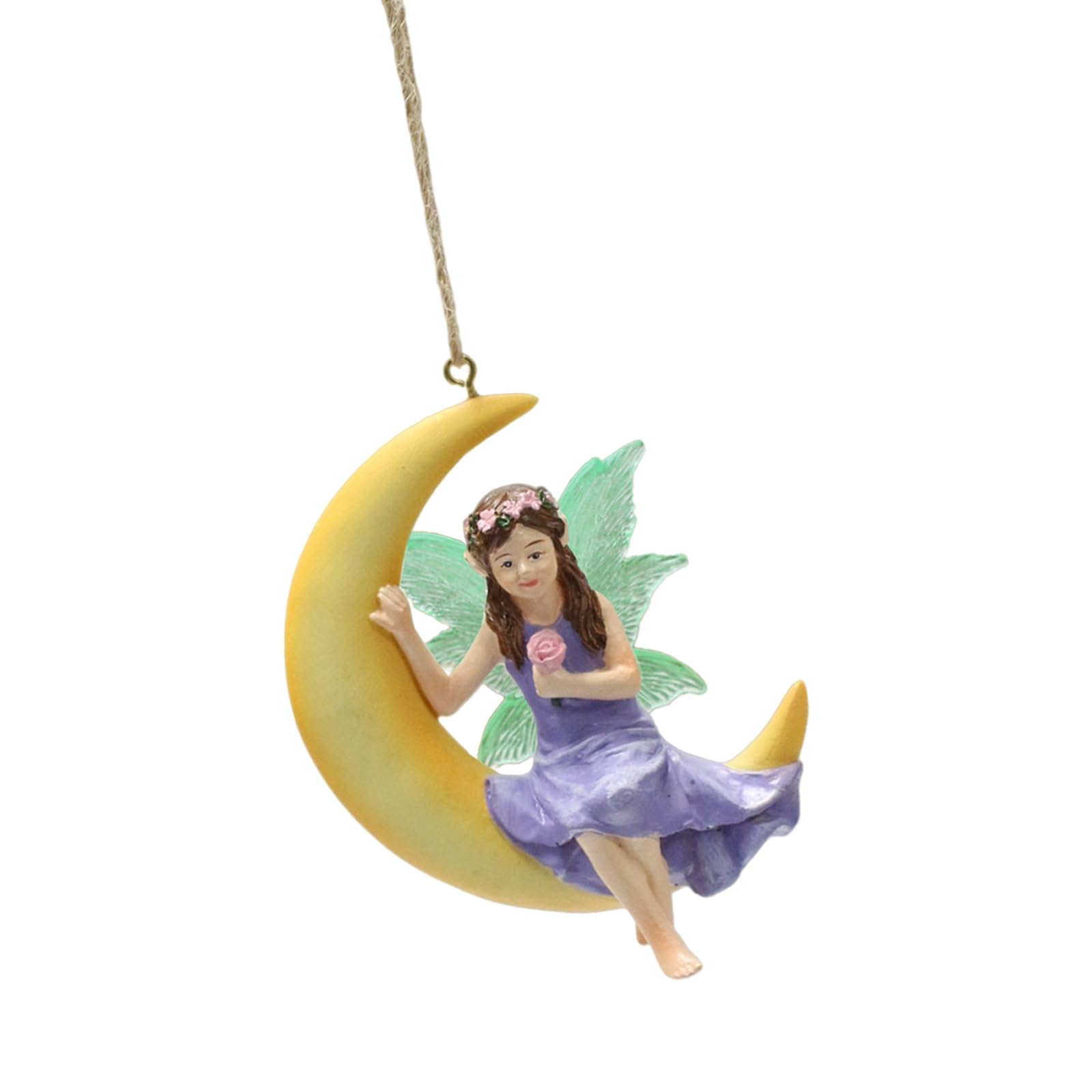YROHGKPN Resin Fairy Sculptures Realistic Swing Figurines for Home and Outdoor Garden Patios Decors Hanging Swing Sculpture