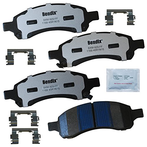 Bendix Fleet Metlok MKD1169FM Semi-Metallic Front Brake Pads for Select Models Buick Rainier, Chevrolet Colorado, Trailblazer, Trailblazer EXT, GMC Canyon, Envoy, Envoy XL, Isuzu Ascender, Saab 9-7x