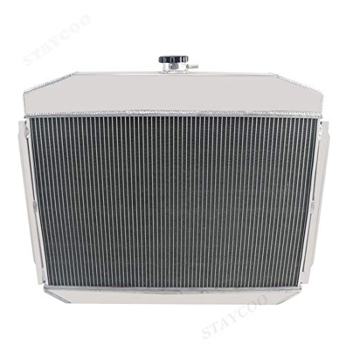 CoolingSky 4 Row All Aluminum Radiator for 1961-1964 Ford F-100 F-250 F-350 Pickup Truck V8 Engines