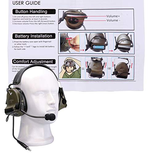 image for Retevis EHK007 Noise Cancelling Headset,Hearing Protection Muffs,Tacti