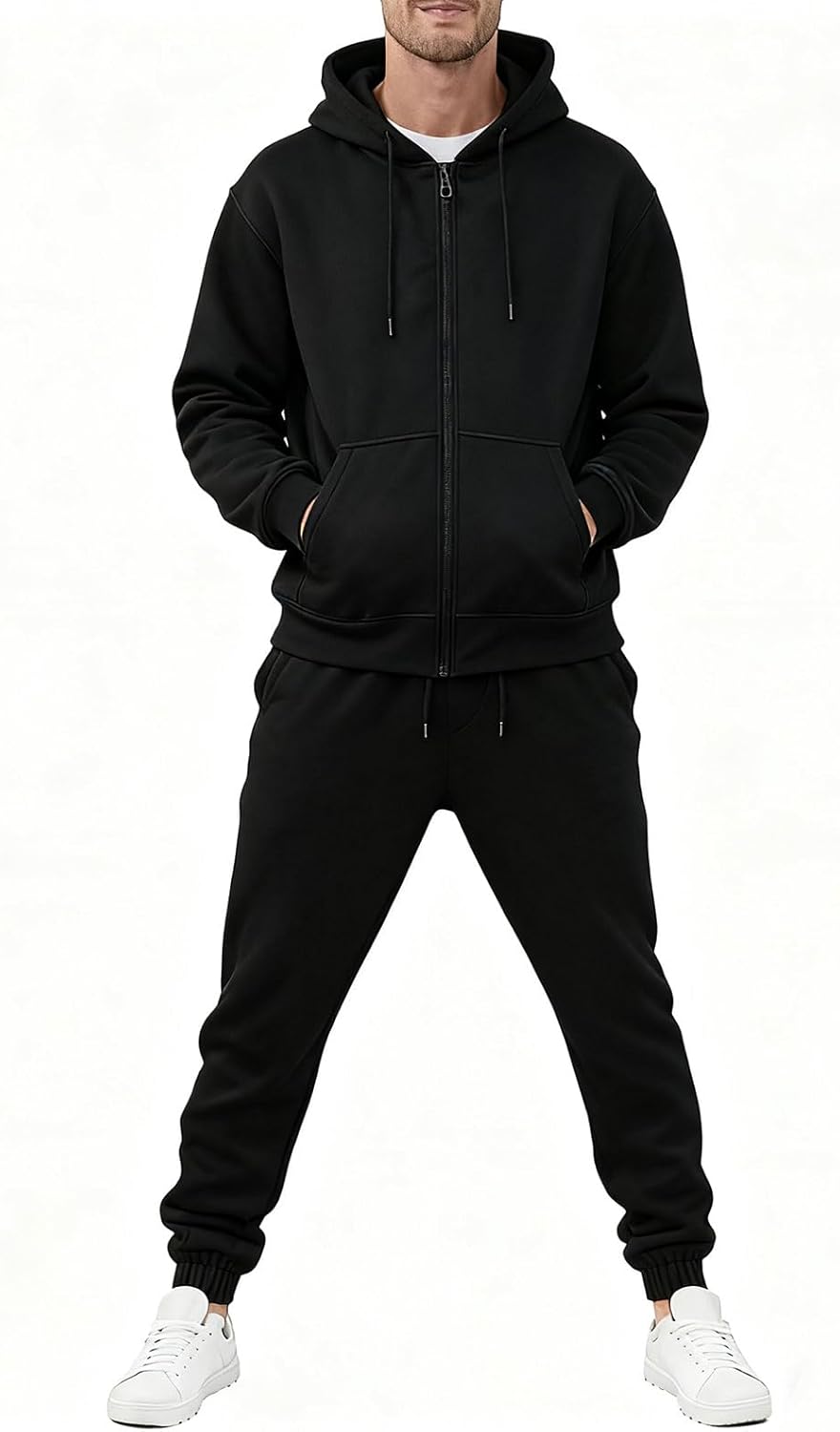 Men’s Tracksuits 2 Piece Sets Full Zip Hoodie Sweatsuit Athletic Jogging Sweat Suits Casual Outfits For Men,2XL