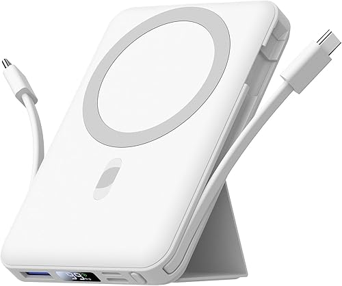 Azmuth para Magsafe - Batería magnética, 10000 mAh, 22.5 W, PD de carga rápida con pantalla LED, cargador portátil inalámbrico para Magsafe con