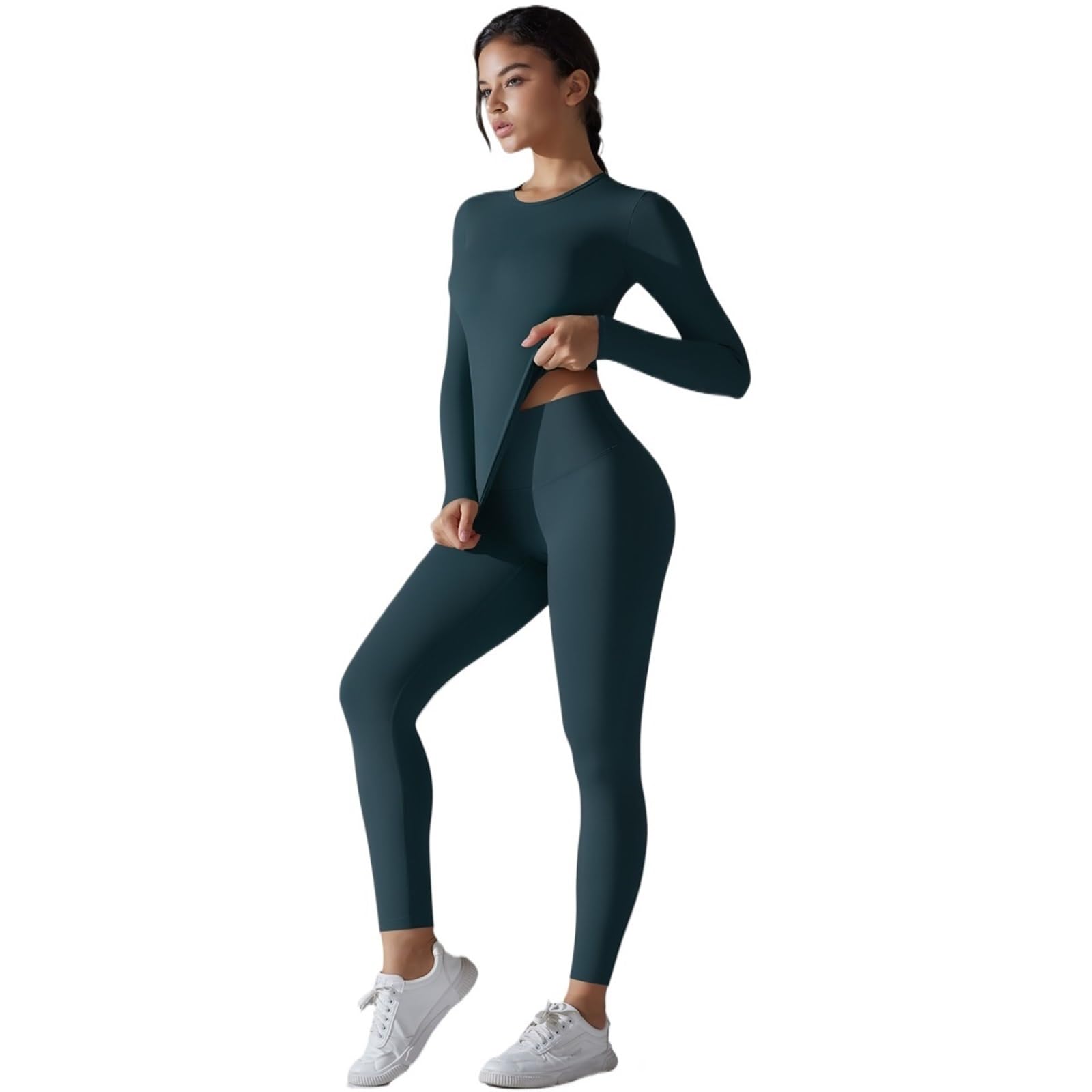 Leggings Elasticizzati Traspiranti for Yoga Slim Fitness Top Attivo Traspirante Controllo della Pancia Dimagrante