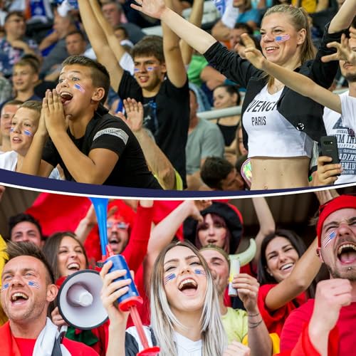 Panitay 12 Pcs Sport Accessories 6 Softball Soccer Socks 6 Glitter Eyeblack Stickers for Youth Women Adult Sports Supplies(Star,Red White Blue)4