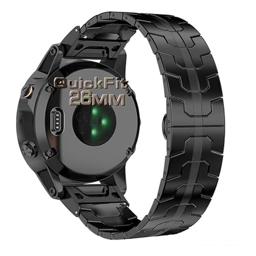 Garmin Fenix 8 51mm 7X 6X Pro 5X Plus用メンズストラップ メタルウォッチバンド Garmin Quatix tactix 8 7 Pro 51mm Enduro Instinct 2X 3 50mm Descent MK
