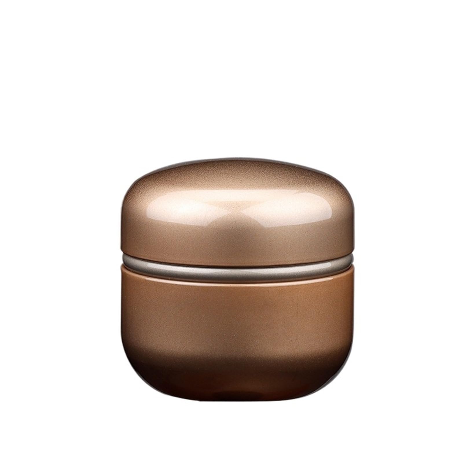 FDBTYJN Tea Caddy 50g Electroplated Tinplate Tea Storage Tin - Airtight Metal Canister For Coffee/Candy/Spices,Refillable Empty Container(Gold)