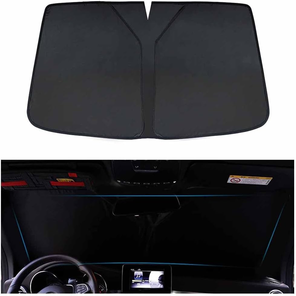 LAFENI Car Windshield Sun Shade Umbrella For Buick LaCrosse 2000-2008, Foldable Car Front Window Sunshades Sun Shade Protector Block Uv Rays Insulation Accessories,A/Black
