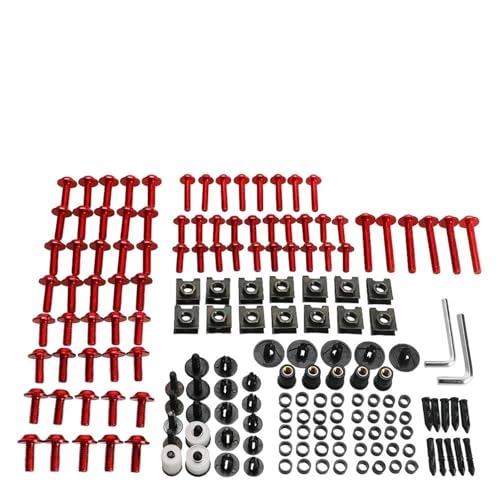 Kit tornillos carenado completo con acabado rojo resistente para Yamaha MT07 y FZ8