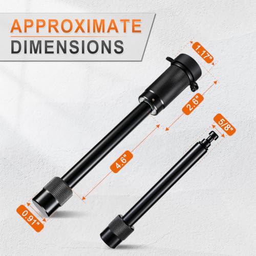 Image of JUSTTOP Trailer Hitch Receiver Pin Lock,5 /8 inch Dia 4.6 inch Long Pin Trailer Lock for Class III IV Ⅴ 2 inch,2-1 /2 inch and 3 inch Receiver,Tow Hitch Pin Lock with 4 Anti-Rattle Rubber O-Rings