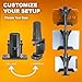 iBOLT Tablet Tower- Point of Purchase/POS Clamp Mount - with 3 TabDock Holders Perfect for Multiple delivery Applications (DoorDash, Uber eats, Postmates, etc.) Fits 7 to 10 inch Tablets
