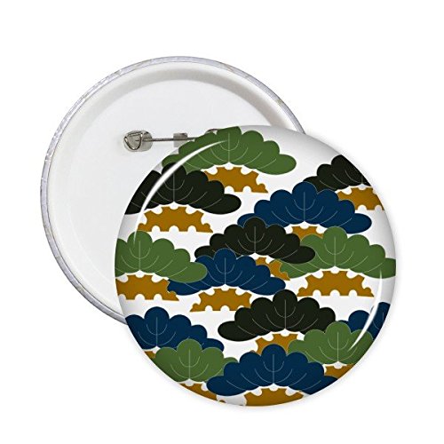 Broches rondes Chine Chinois Sapin motif traditionnel XXL lot de 5