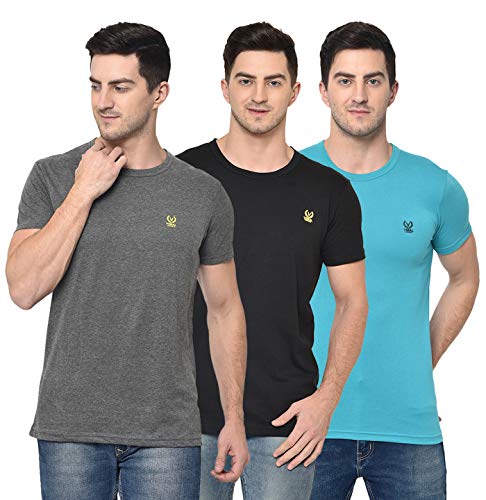 Image of Mack Jonney Cotton Blended Half Sleeve Regular Fit T-Shirts for Men(Pack of 3)