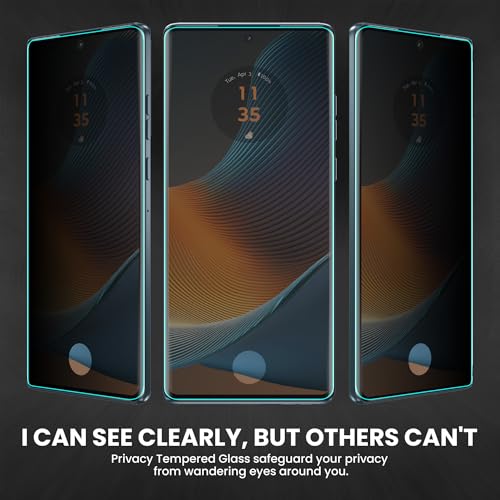 Image of FIRST MART UV Privacy Tempered Glass for Motorola Edge 50 Fusion | Anti-Spy 9H Curved Screen Protector, Edge-to-Edge, Case-Friendly | 1 Pack