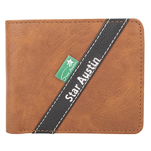 Image of LORENZ Bi-Fold Brown PU Leather Wallet for Men (Star Austin)| WL-72S