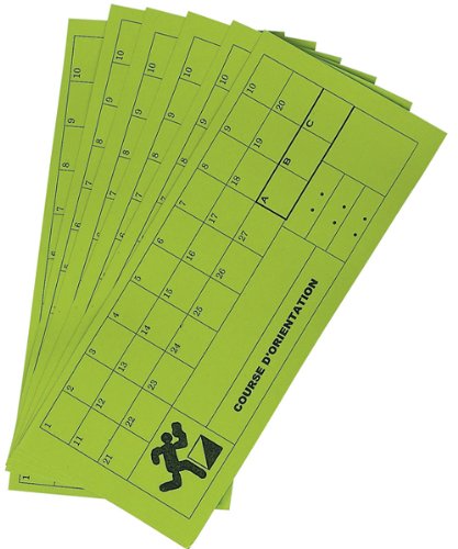 Visiodirect Lot de 100 cartons de contrôle pour Le Course d'orientation