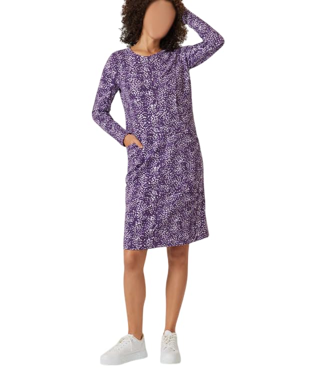 Generisch Kleid lila 40 Damen Jerseykleid...