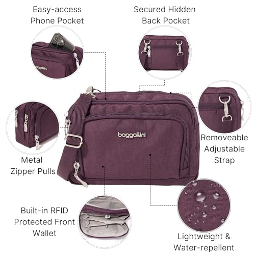 Image of Baggallini Triple Zip with Front Wallet /Trifecta RFID Wallet Crossbody