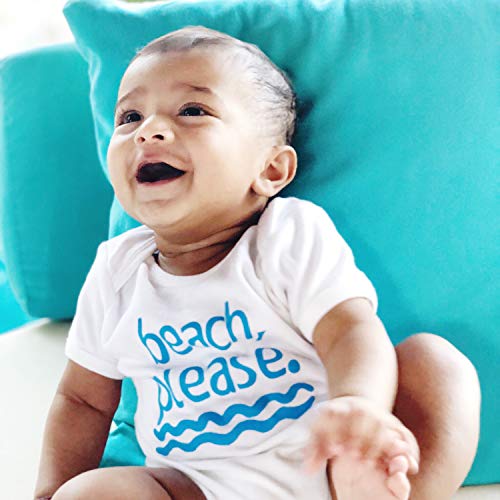 Image of The Spunky Stork Beach Please Organic Cotton Baby Bodysuit