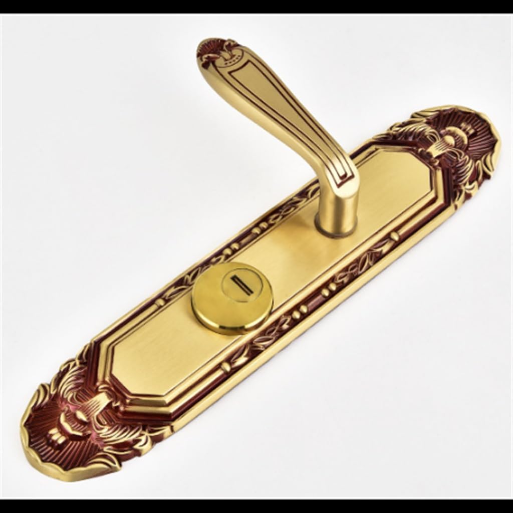 Copper Anti-Theft Gate Locks Villa Door Red Antique Brass Handle