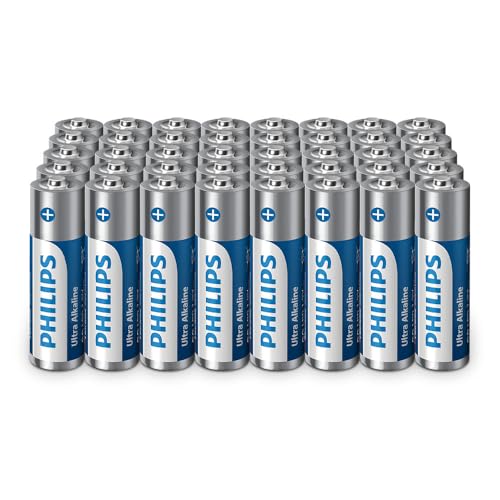 Philips Ultra AA Alkali-Batterien - Langlebige Batterien für Fernbedienungen, Spielzeug und Uhren, 40 Stück