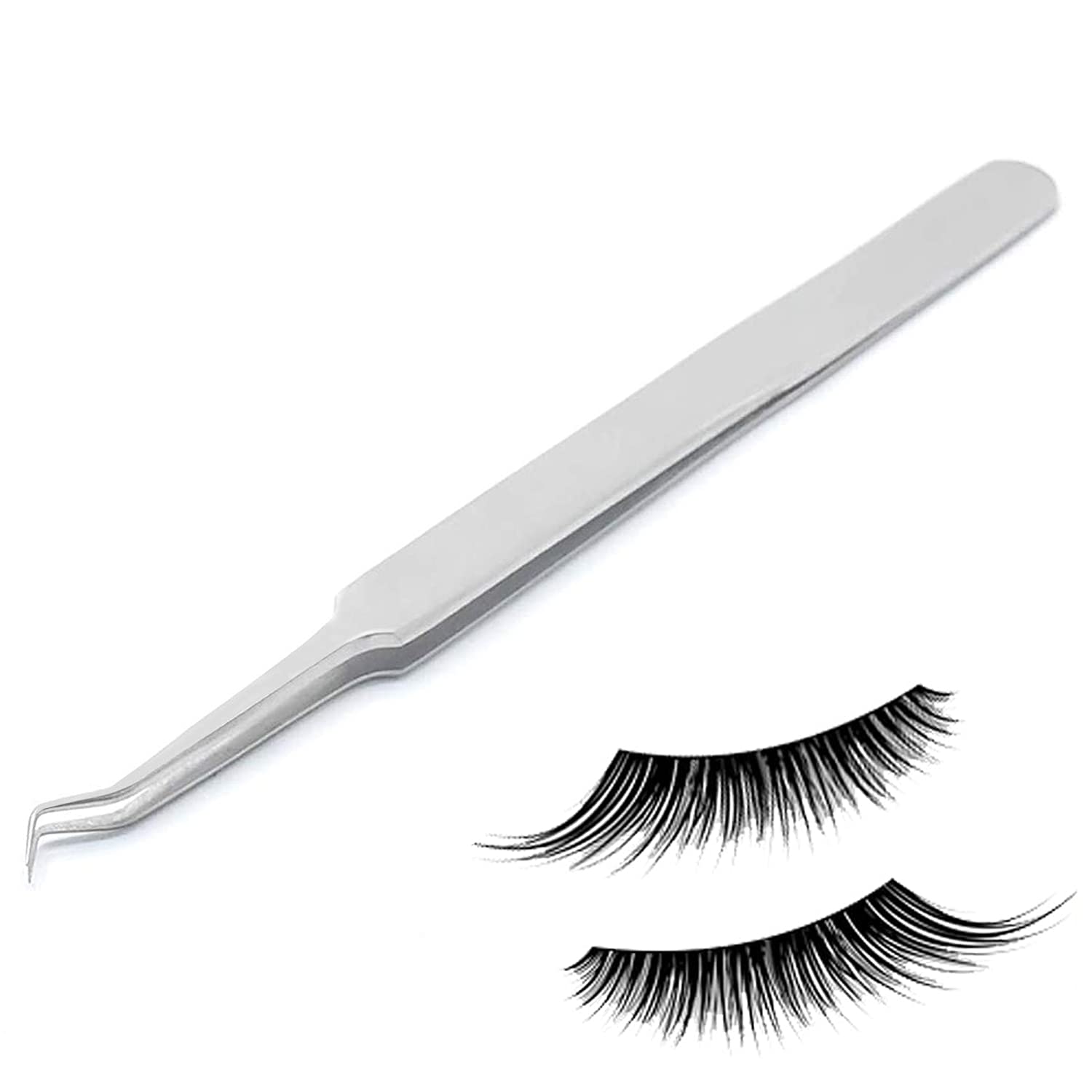 G.S Fine Tip Tweezers Stainless Steel Pro Eyelash Extension Hair Remover Tweezer Tip ELT-019