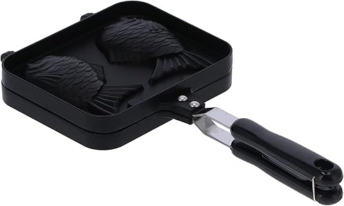 Miniatura 5 de Taiyaki Fishshaped Waffle Cake Maker Pan antiadherente doble sartén para uso en cocina Taiyaki Fishshaped Waffle Cake