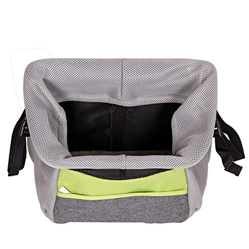 QIOZTS Traveler 2-in-1 Pet Bike Basket and Over The Shoulder Carrier Dog Bike