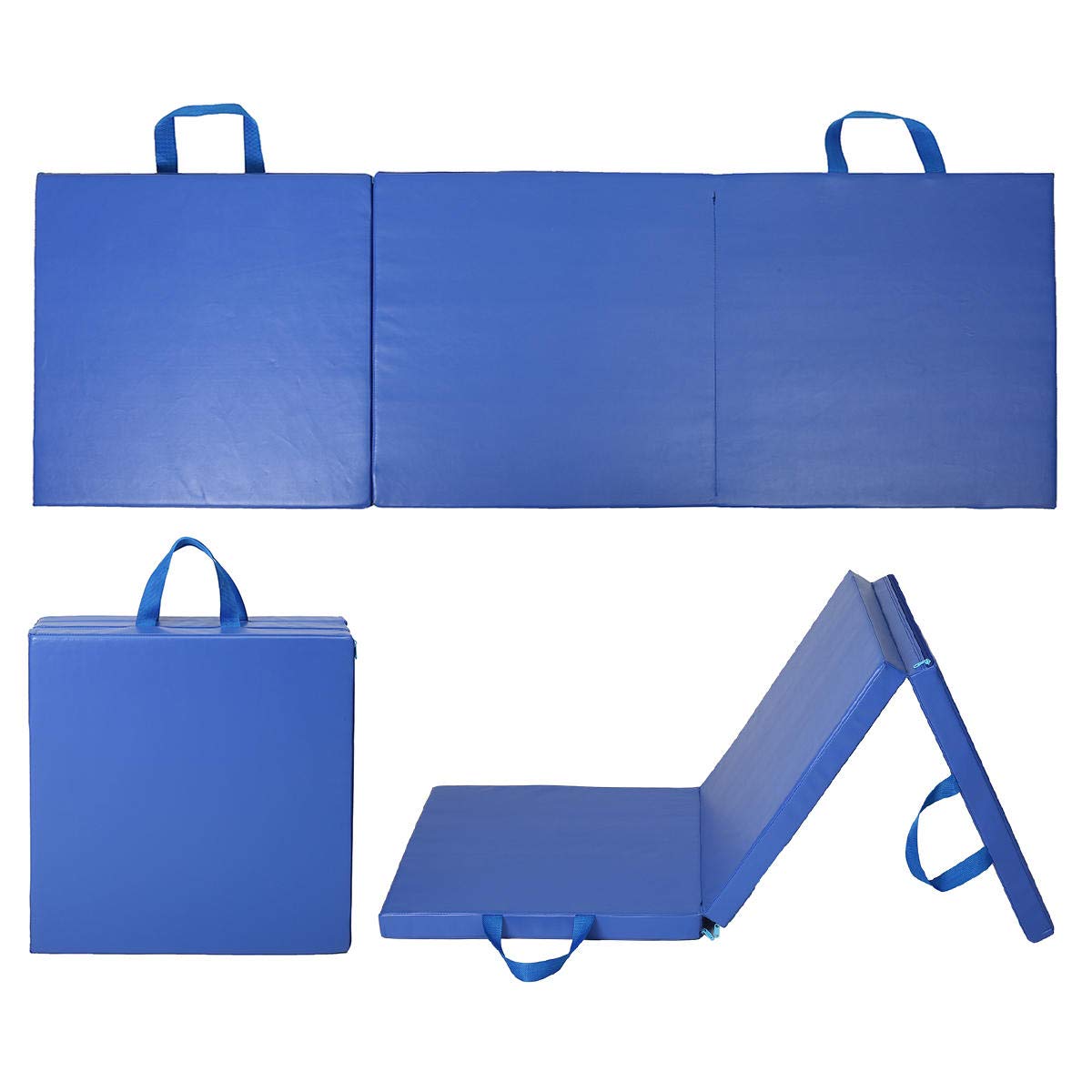 WnewTools 70×23×2inch 3 Folds Gymnastics Mat Yoga Exercise Gym Portable Airtrack Panel Tumbling Climbing Pilates Pad Cushion