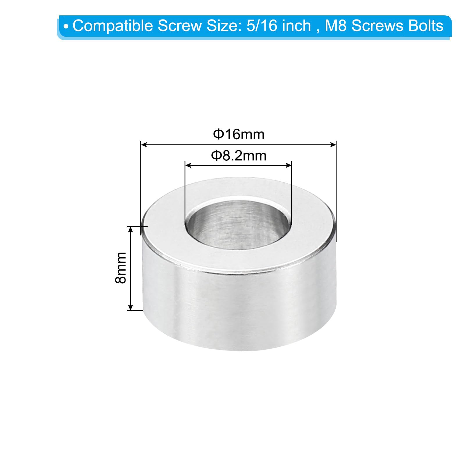 Unifizz M8 Stainless Steel Spacers - Image 2