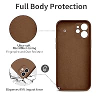 HGH für iPhone 12 Mini Hülle Silikon mit Lanyard, Handyhülle für iPhone 12 Mini Ultra Dünne Rundumschutz mit Weichem Microfiber-Innenfutter Kratzfest Schutzhülle Braun – Ansicht 4