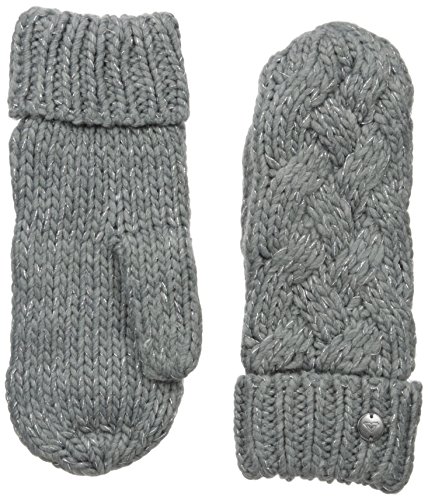 Roxy SNOW Junior's Love and Snow Lurex Thread Mittens, Mid Heather Grey, One
