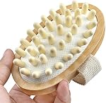 Brosse naturelle pour le corps de massage en bois pour la cellulite et améliorer la circulation sanguine lymphatique Brosse sèche Supprimer la douche de peau morte SPA Brosse de bain