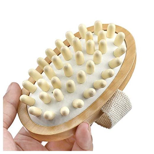 Natural Wooden Massage Body Brush for Cellulite and Improve Lymphatic Blood Circulation Dry Brush Remove Dead Skin Shower Bathe SPA Bath Brush