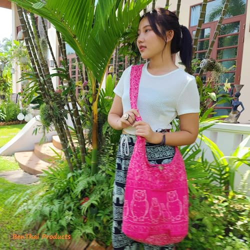 BTP! Owl Hippie Boho Sling Crossbody Bag Shoulder Messenger Purse Large2
