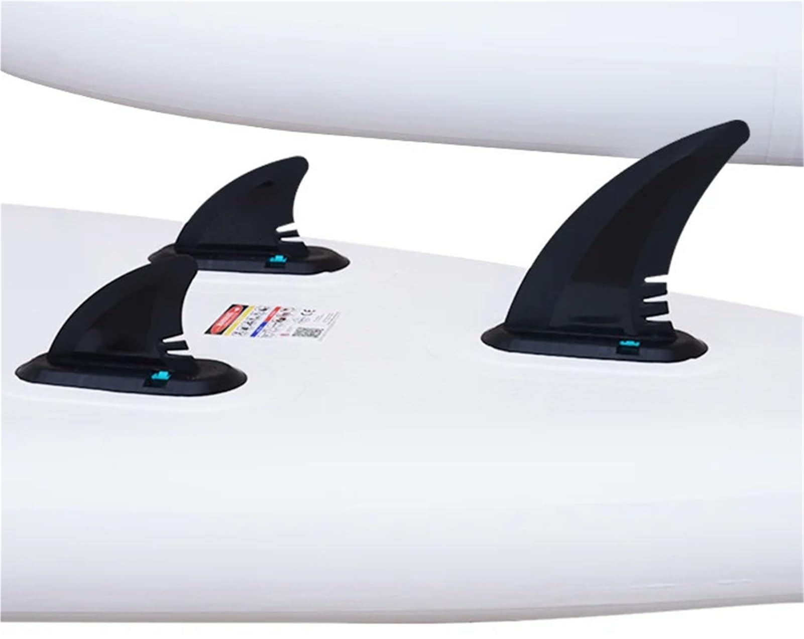 Pinna SUP Tavola da Surf Gonfiabile SUP da 9,9/19 cm, Nera/Bianca, con Pinna Centrale e Pinna Laterale, Nuovo Stile, for Sport Acquatici. Facile Installazione
